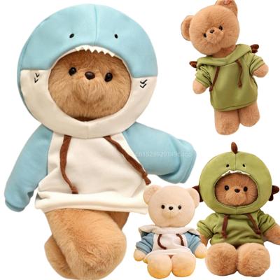 New High Quality Animal Cosplay Bear Plush Doll Pillow Dinosaur Shark Turn White Brown Bear Plush Toy for Boys Girls Comfort Toy