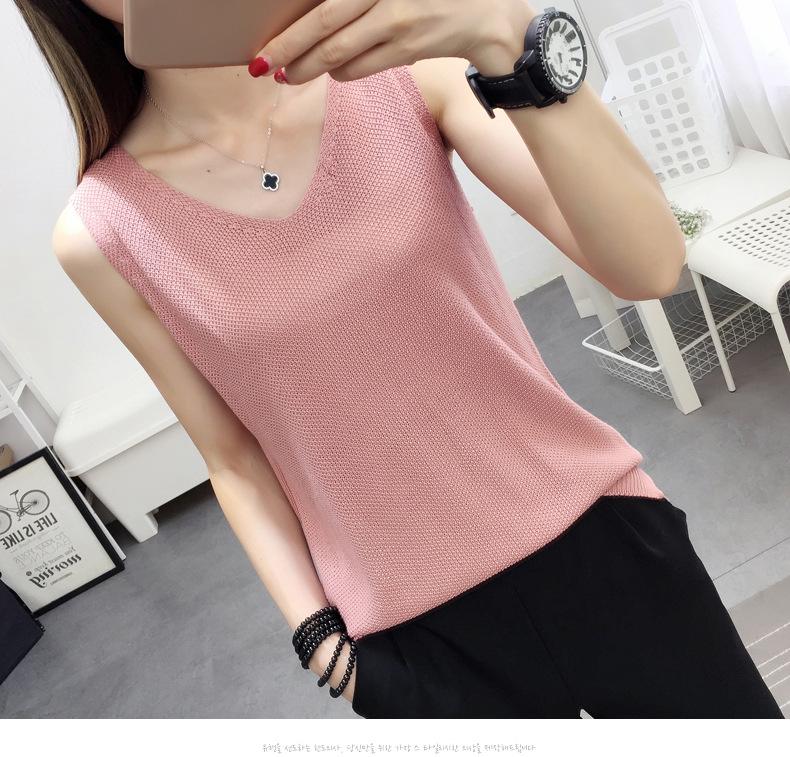 Women's Loose-Fit Camisole: Large, Cool Silk Knit, Sleeveless Vest for Summer