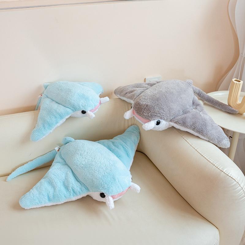 Neues Simulations-Fisch-Manta-Rochen-Stofftier Teufelsrochen Niedliche Mobulidae Plüschtiere Kissen Gefüllt Weiche Meeresleben-Puppen Geschenke