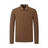 SEPTWOLVES Men's Antibacterial Textured Long Sleeve Polo Shirt