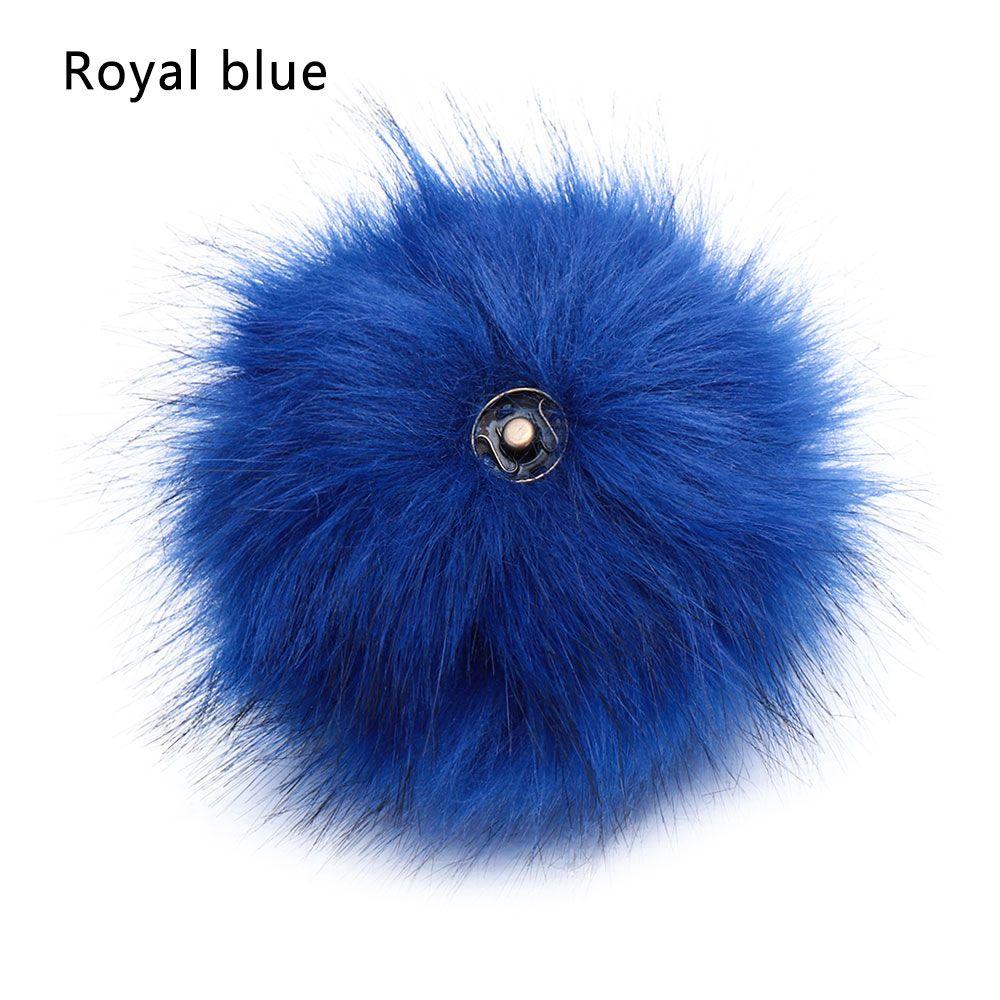 12 cm Kleidungsstück Druckknopf Faux Fuchspelz Strickmütze Bommel Ball Taschen Zubehör Hüte Dekor Haarball