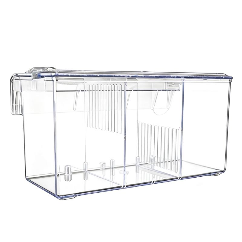  Baby Fish Breeding Box Clear Isolation Box Aquarium Hatchery Incubator External for Newborns Shrimp