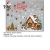 Outdoor Balcony Glass Stickers Christmas Window Clings, Snowy Village House Xmas Tree Squirrel Rabbit Party Supplies Sticker, Double-Sided Static