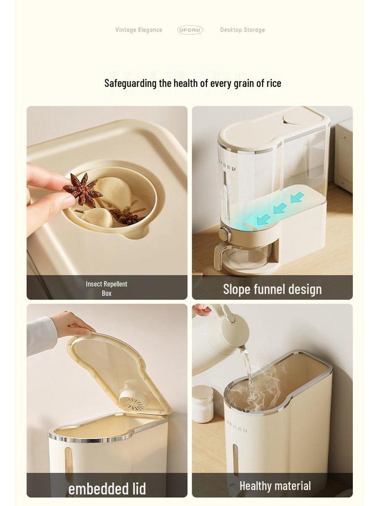 Sealed Insect-Proof Rice Storage Bin with Moisture Protection