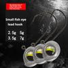 10pcs Big Eyes Jig Head Fishing Hooks with Mustad Hook 2.5g 3.5g 5g Fish Head Fishhook for Fishing Tackle Free Soft Worm Lure