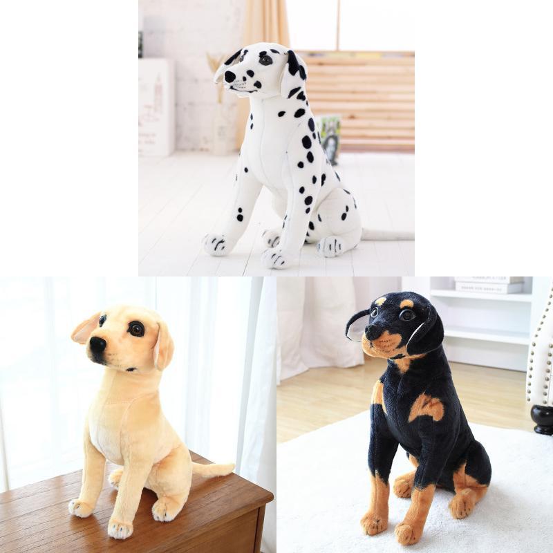 Realistic Dog Plush Toy With Short Fur For Kids And Collectors