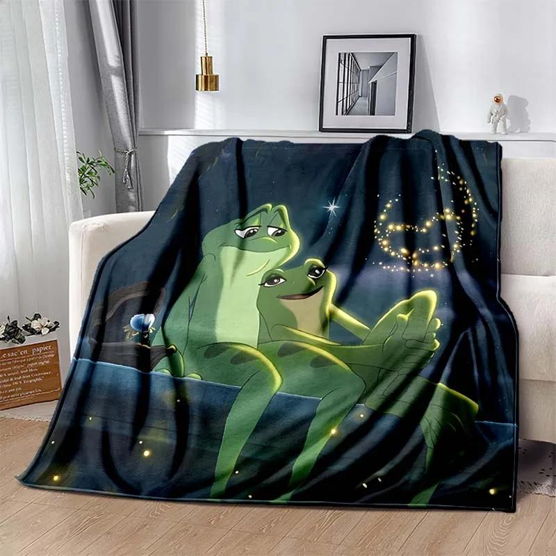 Soft Princess and The Frog Warm Blanket Fluffy Children and Adults Sofa Plush Bedspread Throw Blanket for Sofa Bed
