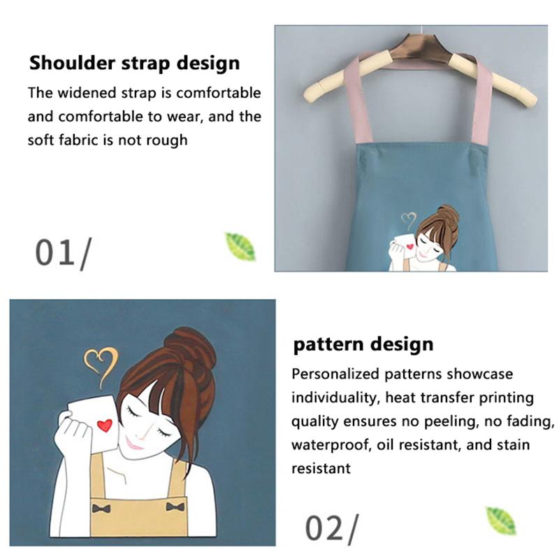 Kuchyňská Domácí Vodotěsná A Olejivzdorná Pánská A Dámská Zástěra Vaření Pečení Vodotěsná Olejivzdorná Zástěra Otírání Rukou