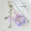 Ins Style Music Earphone Shape Keychain Mobile Phone Chain Charm Pendant Keyring Jewelry For Girl Women Gift Bag Decoration
