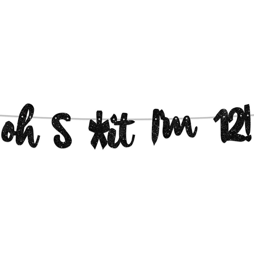 Oh I’m 30! Banner Backdrop Glitter Black Hallo Thirty Cheers to 30 Years Old Theme Decor for Man Woman Happy 30th Birthday Party Photo Studio Prop