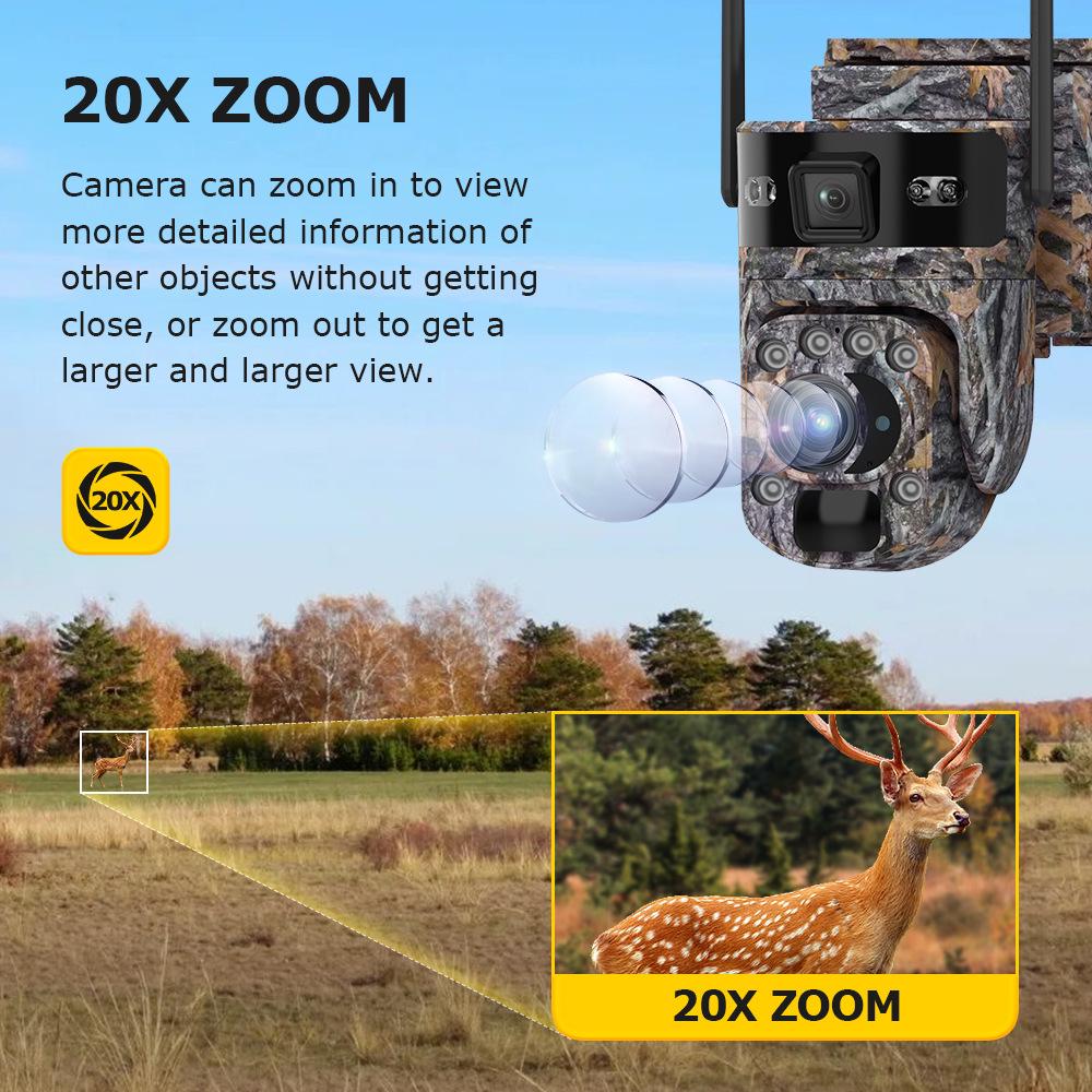 Cross-Border Solar Camouflage HD Night Vision Camera with Low Power Use