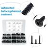 500/280Pcs M3/M4 Screws Black Self Tapping Screws Pan Head Cross Self Drilling Wood Screw Assortment Kit Carbon Steel Screws