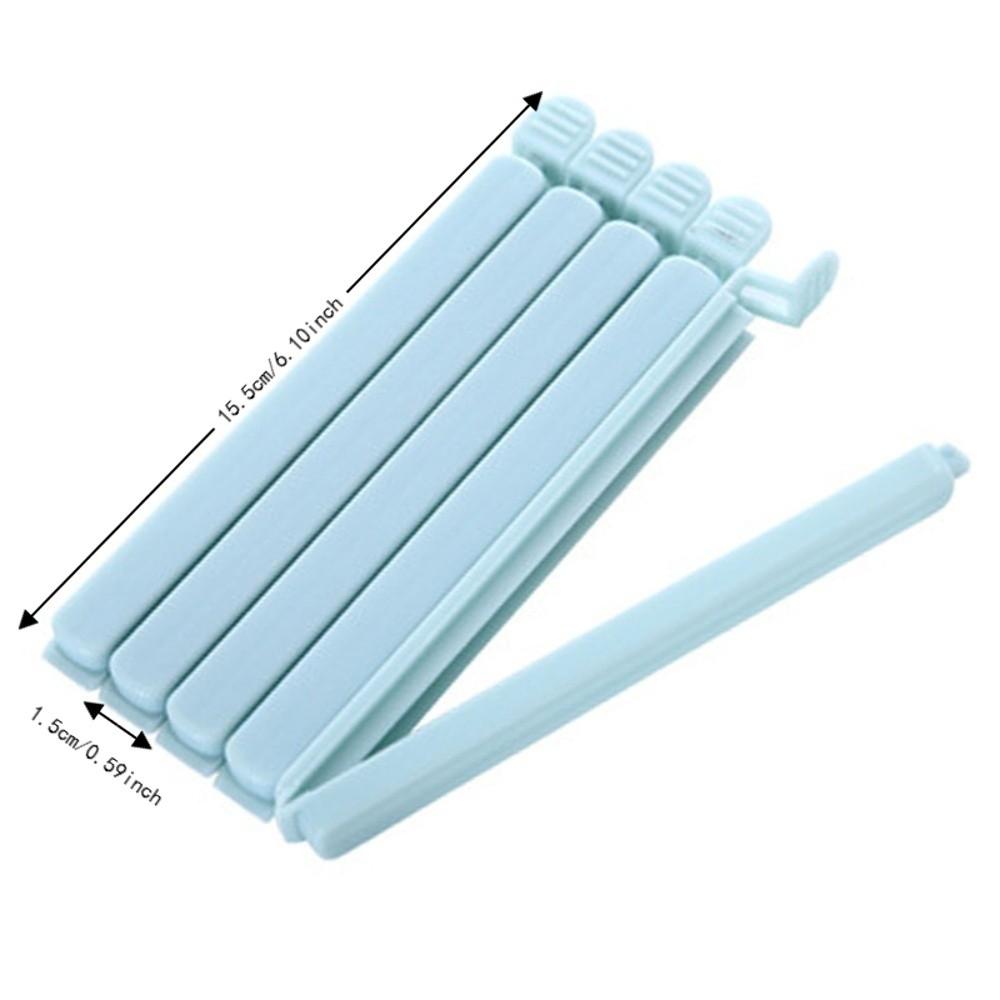 15 PCS Reusable Food Bag Sealing Clip Blue Snack Package Clip  Snack Preservation