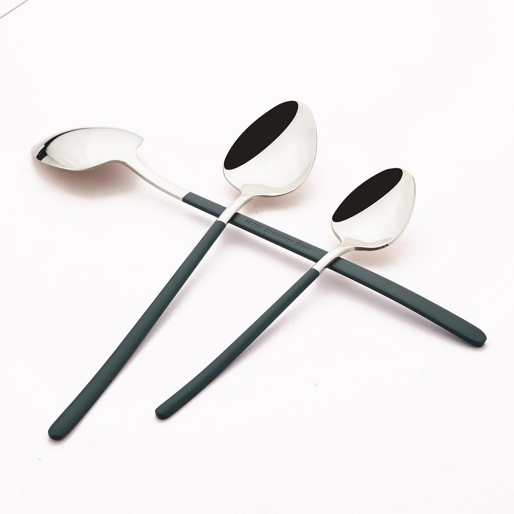 6 szt. Zestaw łyżeczek z błękitnego złota 18/10 łyżeczki do herbaty ze stali nierdzewnej sztućce małe łyżeczki do kawy deserowej 5,5 cala