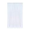 White Backdrop Curtain Wrinkle-Resistant Wedding Drape Black Background Cloth With Rod Pocket