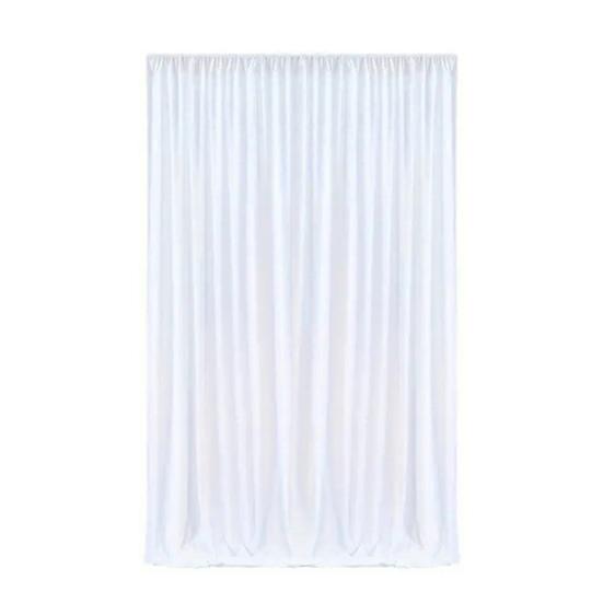 White Backdrop Curtain Wrinkle-Resistant Wedding Drape Black Background Cloth With Rod Pocket