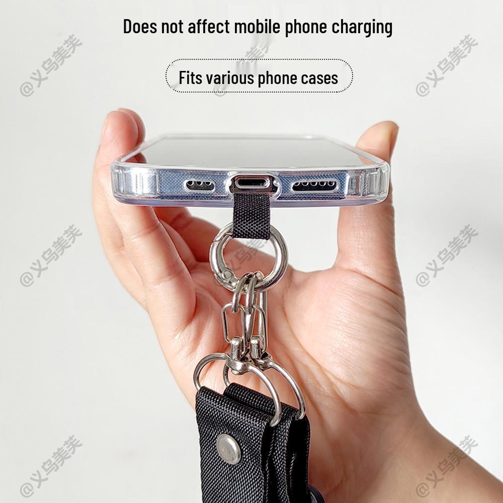Universal Solid Color Adjustable Phone Lanyard - Anti-Lost, Wide Outdoor Shoulder Strap & Hanging Neck Rope