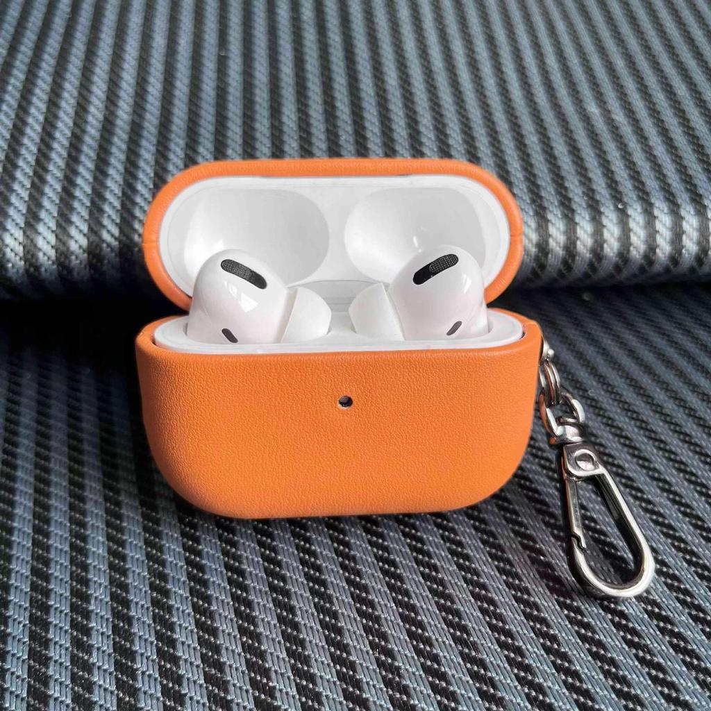 PU Leather Solid Color Wireless Earphone Case for Airpods Pro 2 & Airpods 4 3 2 1 Scratch-proof Drop-proof Inner Flocking Cover