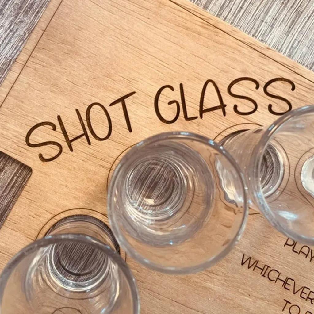 18 Glass Shot Glass Roulette Board, Shot Roulette Game, Shot Glass Game, Party Game, Drinking Games For Adults, And Parties