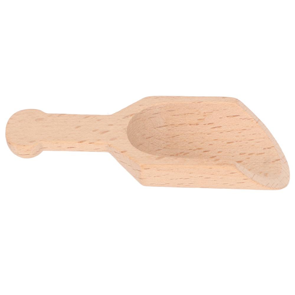 12pcs Polished Surface Mini Wooden Scoop Multipurpose Small Salt Scoop For Kitchen