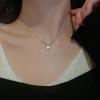 925 Sterling Silver Heart Pendant Necklace , Simple Stylish Design , Summer New Arrival for Women