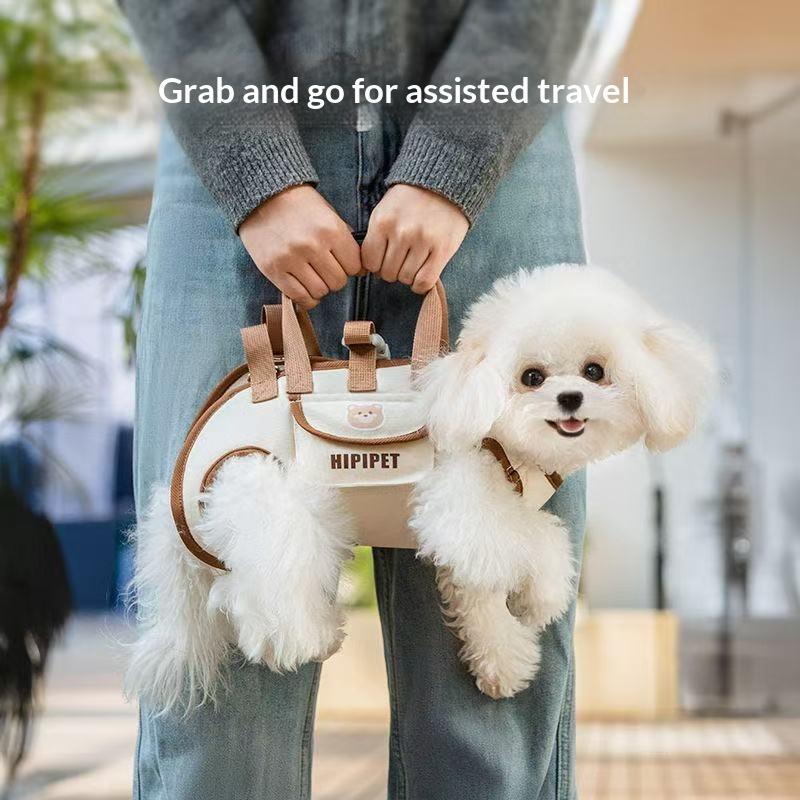Adjustable Shoulder Handheld Travel Carrier Portable Outdoor Pets Bag for Dogs And Cats with Harness Clip - Daily Hiking Use