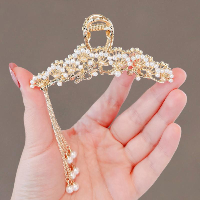 Pearl Tassel Hair Clip Starfish Hairpin Hair Claw  Shark Clip Jewelry