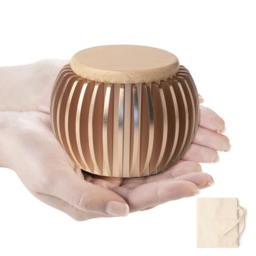 

iwoohome Small Mini Urn for Divided Ashes [A cute mini urn that can be discreetly placed on the Buddhist altar] Feel close to home with this compact,