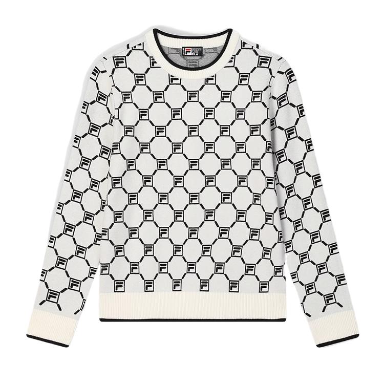 

New FILA Sweater Women s Cloud White F11W518402F-WT 160/80A/S
