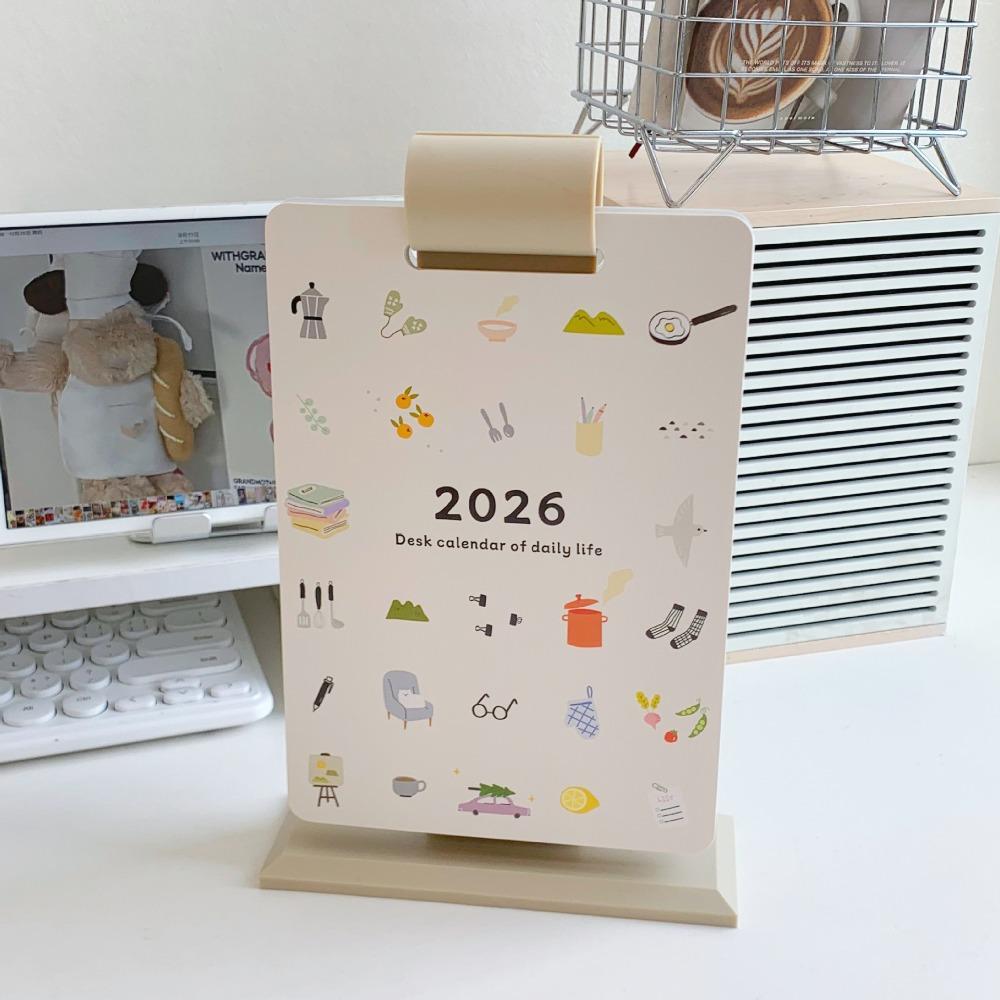 

Paper 2026 Desk Calendar Cartoon 2026 Cute Student Calendar Convenient Cartoon Desk Planner Gift хакі