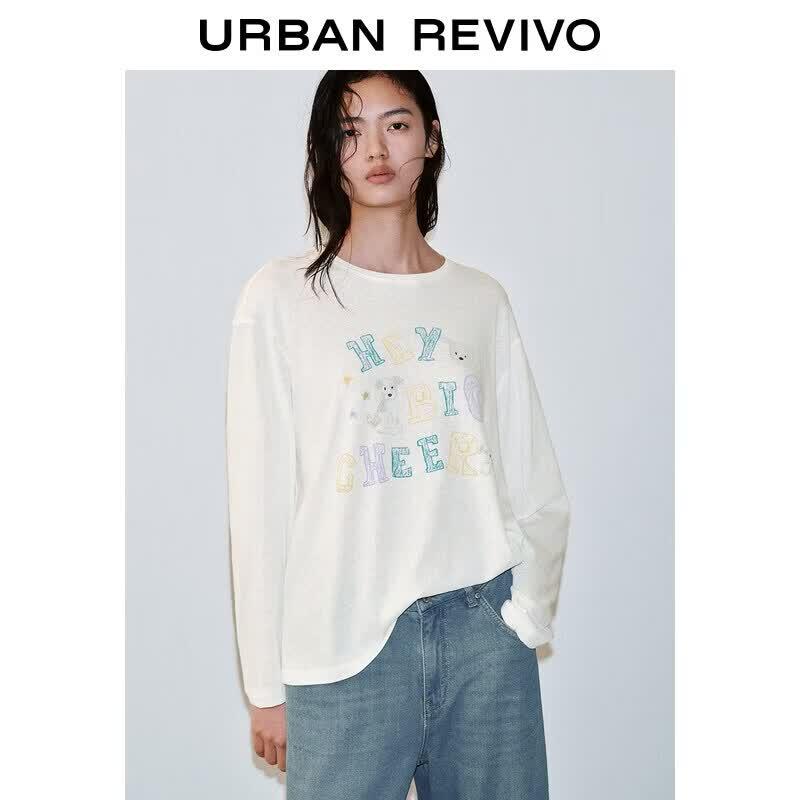 Women s Urban Childlike Color Block Print T-Shirt S