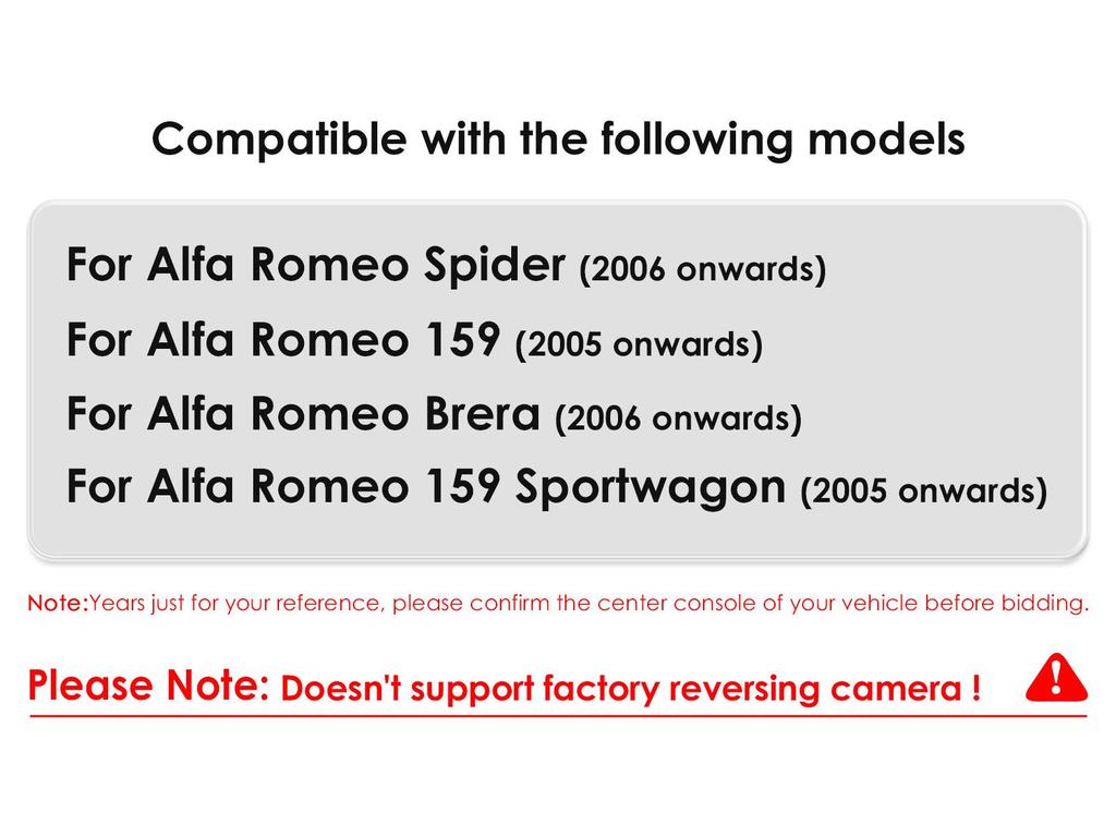 7-Inch Android GPS Car Display & Reversing System for Alfa Romeo