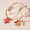 2Pcs/Set Boho Coral Sun Shape Pendant Necklace for Women Punk Round Bead Jewelry Accessories Gifts