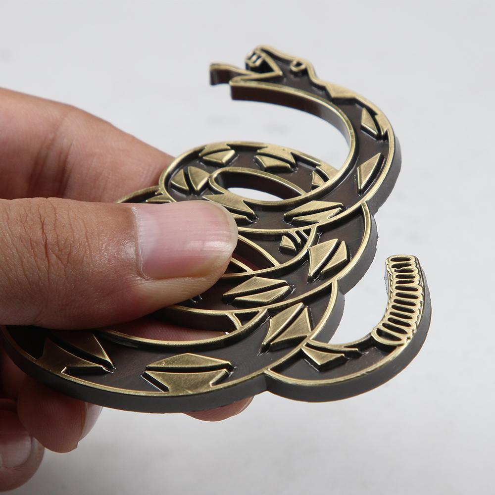 1Pc 3D Snake Badge Decal Dont Tread on Me Metal Car Sticker Gadsden Flag Auto Emblem for Automotive Truck SUV Motorcycle
