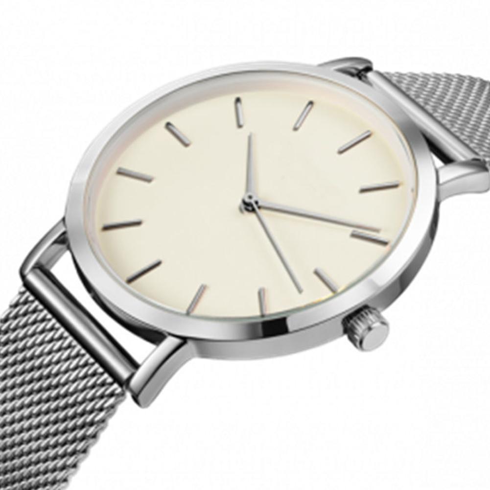 Simple Casual Men Women Large Round Dial Quartz Watch