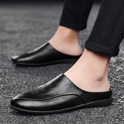 Zapatos Italianos de Media Caña para Hombre de Cuero Genuino Penny Loafers Marca de Lujo Verano Hechos a Mano Transpirables Slip On Zapatos Hombre Zapatillas Negras