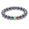 Rainbow Beaded Fashion Bracelet with Versatile Volcanic Stone Design