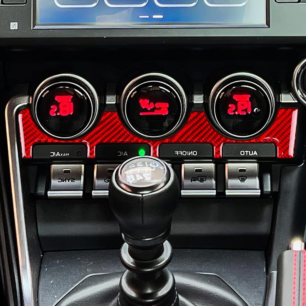 AIRSPEED Toyota GR86 ZN8 Subaru BRZ ZD8 2021 2022 2023 2024 Ekskluzywne akcesoria Prawdziwe włókno węglowe Samochodowy wlot powietrza klimatyzacji Ramka regulacyjna Naklejka