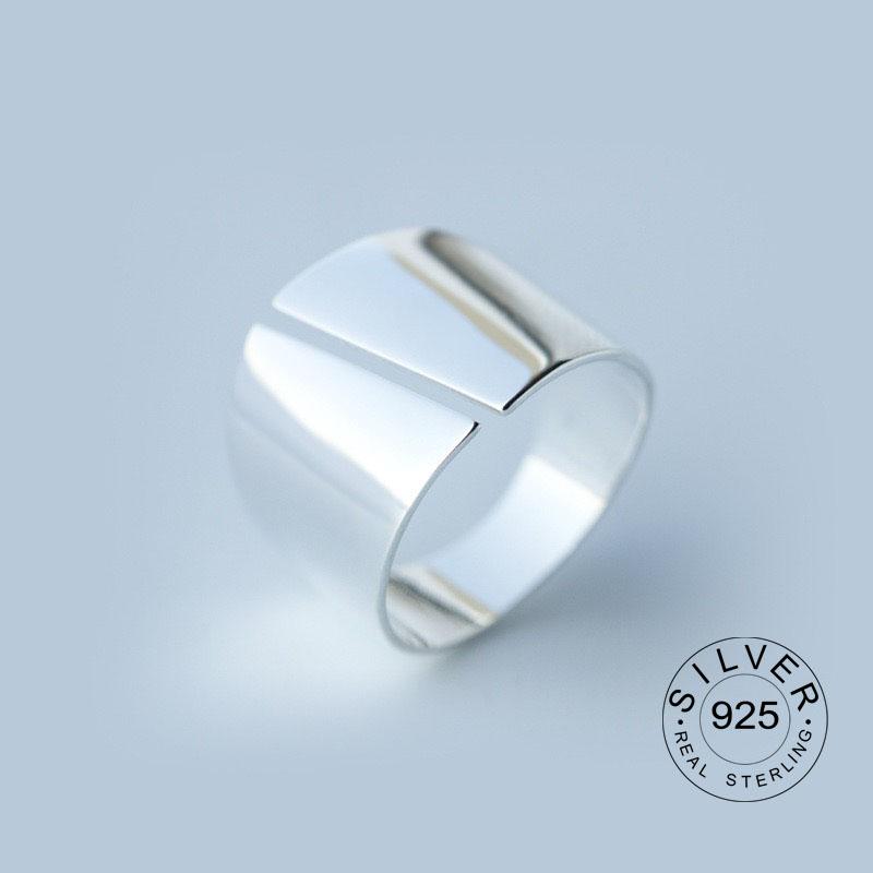 925 Sterling Silver Rings For Women Geometric Fine Jewelry Finger Adjustable Cute Flower Leaf Zirco Ring For Party Birthday Gift