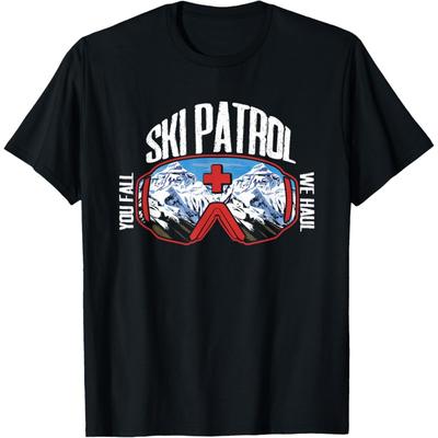 Patrol Narciarski Ty Upadniesz My Cię Zwieziemy _ Sporty Zimowe _ Narciarstwo Narciarz T-Shirt