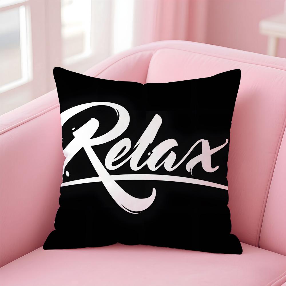 RRelax Funy Abstract Art Cushion Cover Linen Pillowcase Cover Soft Decor for Sofa Home Room