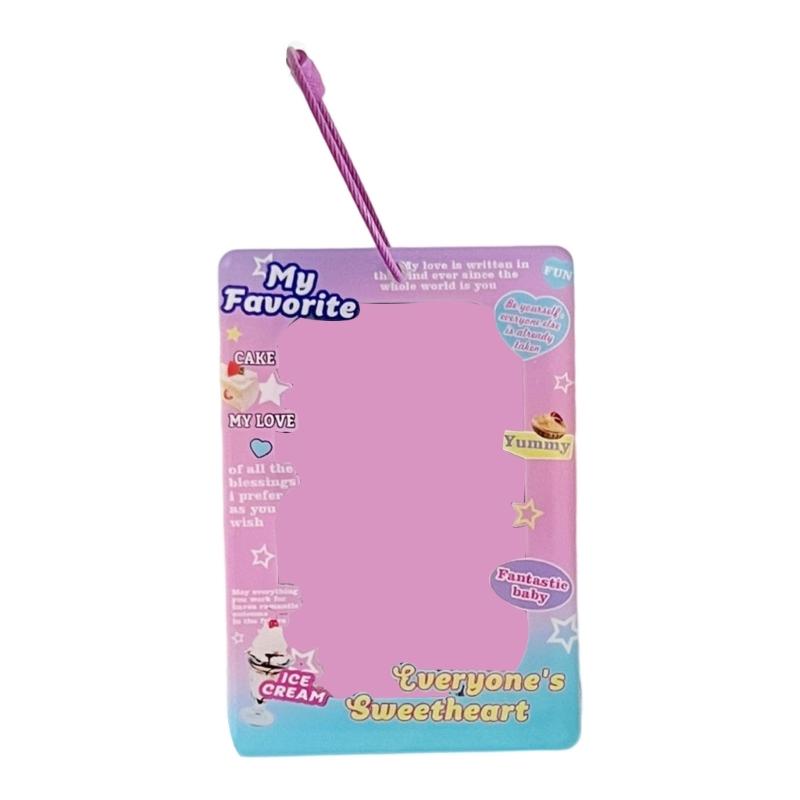 Держатель для фотокарточек Брелок Держатель для ID-карт Защитный чехол для студенческого билета Брелок-подвеска для фотокарточек