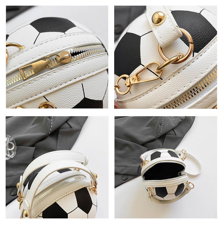 Women's Trendy Korean Style Basketball Crossbody Bag - Versatile, Hot Personality, Small Round Shoulder Bag