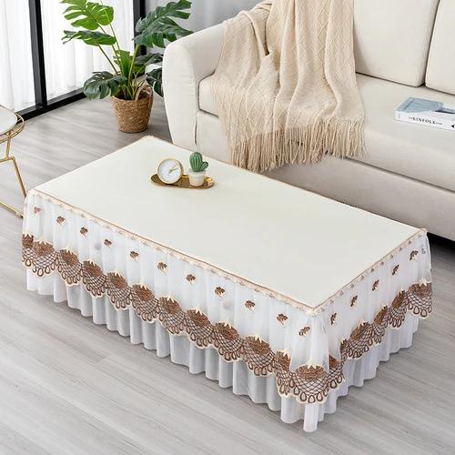 Waterproof Oil Resistant Rectangular Table Cloth Dust Proof Anti Slip Thickened Coffee Table Cover Home Decoration Tablecloth