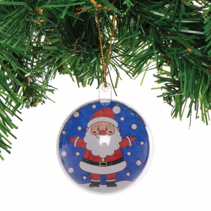 Kit de loisirs créatifs - baker ross - ax478 - décorations de noël - 8 boules - 46 mm de diamètre