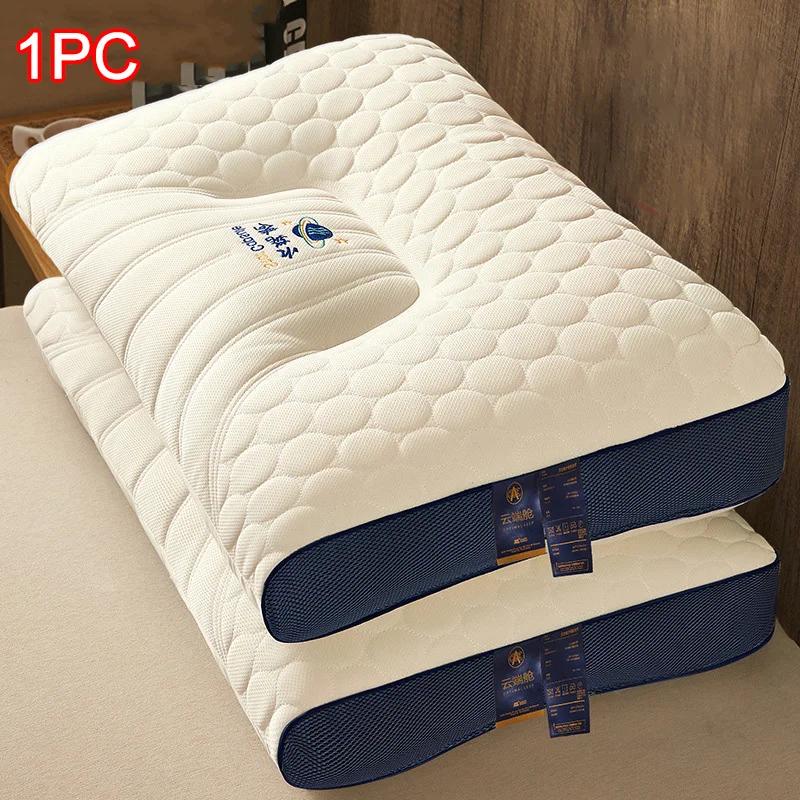 Latex Pillows Natural Rubber For Household Use Single Person Dormitories Student Cervical Protection Pillowcases Pillow Cores