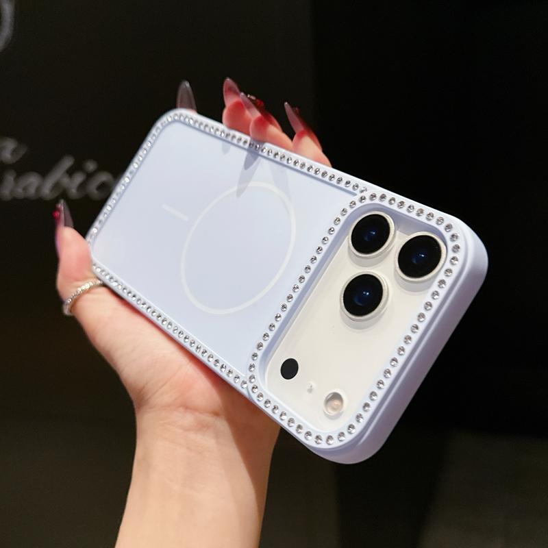 Diamond Camera Masafe Phone Case For For Iphone 1 14 16 Plus 17AIR 11 12 13 16 17 Pro Max Magnetic Silicone Protector Soft Cover