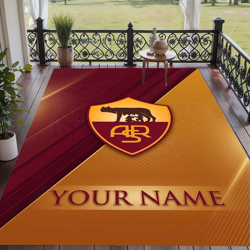 Custom Text Printed Rug AS Roma Non Slip Floor Carpet For Home Room Decor