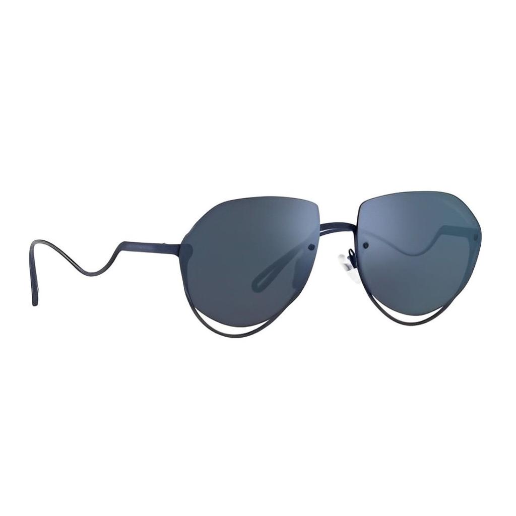 Emporio Armani Wave Leg UV Protection Irregular Sunglasses Men sunglasses Blue EA2137301855