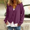 Minimalist Long Sleeve Button Down Knit Sweater Womens Lightweight Stretch Fabric Easy Layering Oversized Cardigan Coat